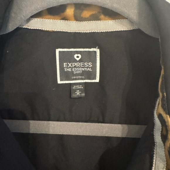 Express Black Essential Button Down Shirt - Picture 2 of 5